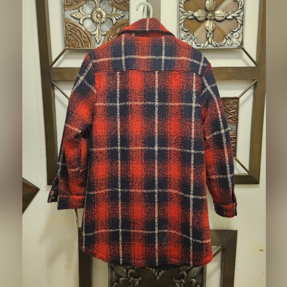 Levi's Women's Red and Blue Checkered Utility Jacket - Picture 3 of 3